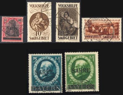 .gestempelt - Schöne Sammlung SAARGEBIET Ausg. 1920/1959 - mit Dienstm., - Známky