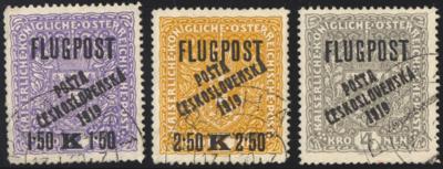 .gestempelt - Tschechosl. Flug  Nr. 71/ 73 vereinz. kurze Zähne., - Briefmarken