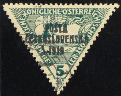 .gestempelt - Tschechosl. Nr. 68 (5 Heller grün-dreieckige Eilm.), - Briefmarken