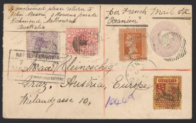 Poststück - Altaustral. Staaten - Viktoria, - Briefmarken