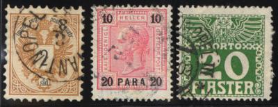 .gestempelt - Sammlung Österr. P. in  d. Levante Ausg. 1867/1914 mit Portom., - Briefmarken
