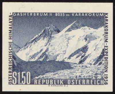 ** - Österr. Nr. 1045U (Österr. Himalaya - Karakorum - Expedition 1956 UNGEZÄHNT), - Francobolli
