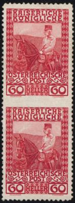 * - Österr. Nr. 151 UmW (60 H. 1908) im senkr. Paar, - Briefmarken