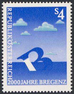 ** - Österr. Nr. 1836 F (2000 Jahre Bregenz), - Stamps