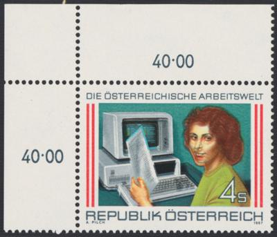 ** - Österr. Nr. 1933 DD (Arbeitswelt) mit Farbdoppeldruck, - Briefmarken