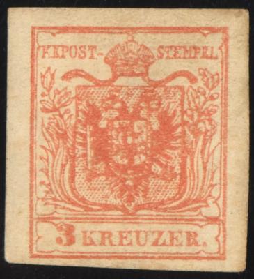 ** - Österr. Nr. 3M Type IIIb rot, - Známky