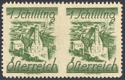 * - Österr. Nr. 466 Ums (1 S Freimarkenausg. Ziffern 1925/1927) im waagr. Paar, - Stamps