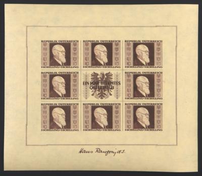 ** - Österr. - RENNERBLOCK in schöner Erh., - Briefmarken