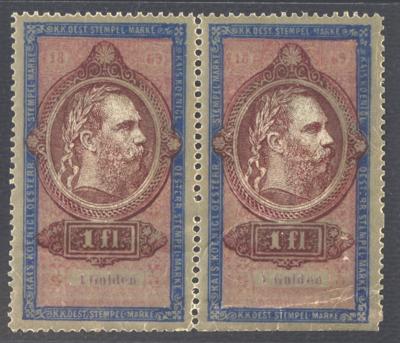 ** - Österreich Monarchie - 1869 Dokumentenstempelmarke in neuer Zeichnung 1875 erstmals ausgegeben, - Stamps