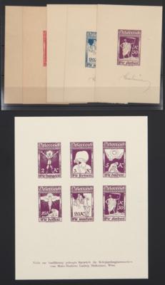 **/*/(*)/Poststück - Sammlung Ludwig Hesshaimer u.a. mit Entwurfserie dr nicht realisierten Kriegsgefangenenmarken, - Briefmarken