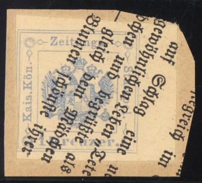Briefstück - Österr. - Zeitungsstempelmarke Nr. 5Id (ULTRAMARIN), - Briefmarken