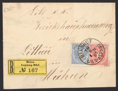 Poststück/Briefstück - Österr. Monarchie - Partie Rekopost der Ausg. 1883 mit Wr. Neustadt, - Známky