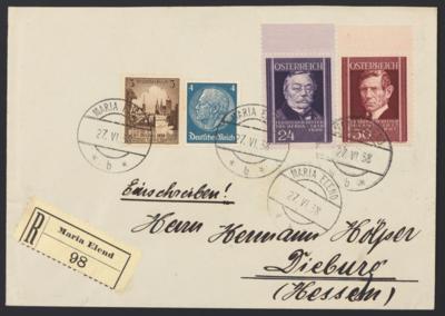 Poststück - Partie Poststücke "Ostmark" 1938/1939 mit Rekopost, - Briefmarken