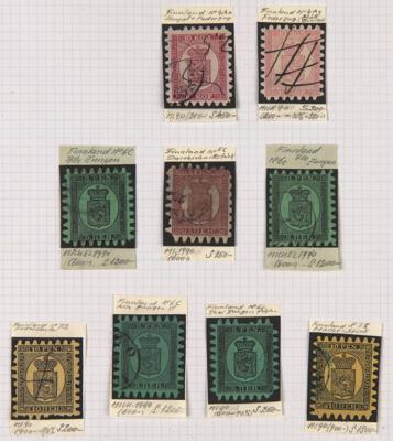 .gestempelt/Poststück - Partie Alt - Finnland ca. 1860/1884, - Známky a pohlednice