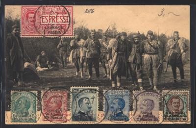 Poststück/Briefstück - Kl. Partie Poststcke älteres Albanien, - Briefmarken