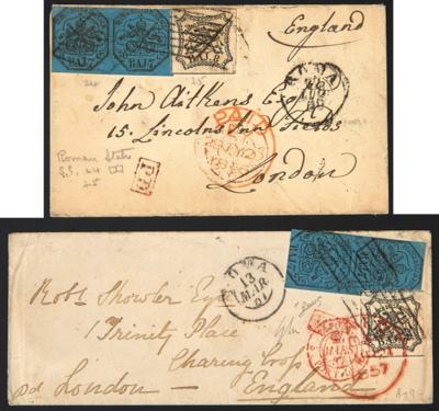 Poststück - Kirchenstaat 1856 und - Známky a pohlednice