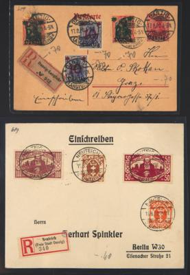Poststück - Kl. partie Poststücke Danzig, - Známky a pohlednice