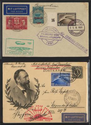 Poststück - Partie Flugpost D.Reich ca. 1922/1931 u.a. mit ewtwas Zeppelinpost, - Briefmarken