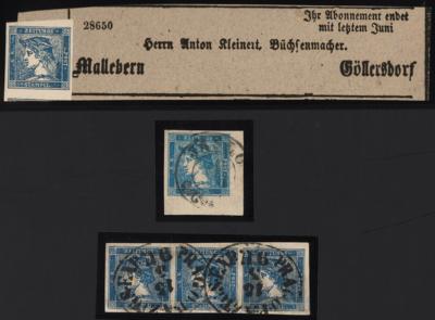 */gestempelt/Briefstück - Speziallos Österr. Nr.6 (BLAUER - Známky a pohlednice