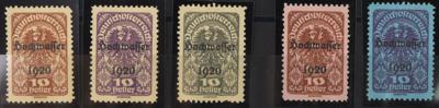 (*) - Österr. 1921 - 10 Heller Hochwasserserie Farbprobe in Hellbraun, - Stamps and postcards