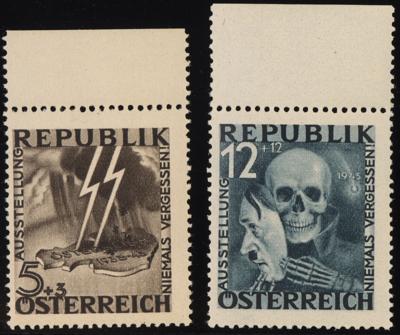 ** - Österr. - BLITZ/TOTENKOPF vom Bogenoberrand, - Stamps and postcards