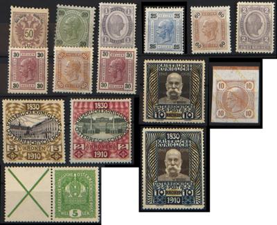 */**/(*) - Sammlung Österr. 1867/1918, - Briefmarken
