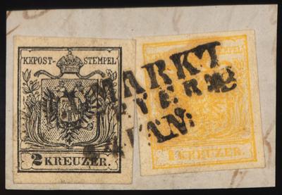 Briefstück - Österr. Ausg. 1850 - Abstempelungen - Známky a pohlednice