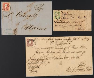 Poststück/Briefstück - Österr. Monarchie - Partie Poststücke Ausg. 1858, - Známky a pohlednice