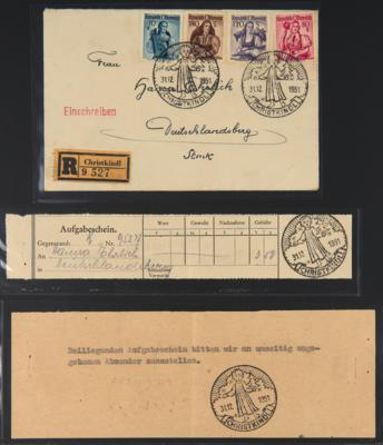 Poststück - Christkindl 1951 - Reko - Brief vom 31.12. 1951 nach Deutschlandsberg, - Známky a pohlednice