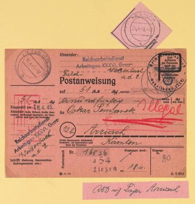 Poststück - Kärnten 6. April 1945 Postanweisung - Briefmarken