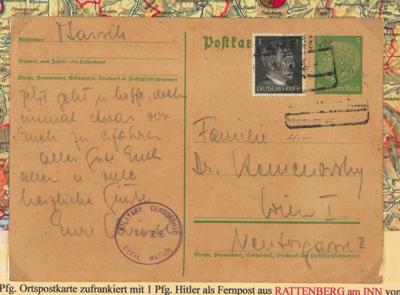 Poststück - Oberösterreich 5 Pfg. Hindenburg - Briefmarken