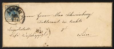 Poststück - Österr. Ausg. 1850 - Nr. 5HIIIb auf kleinem, - Známky a pohlednice