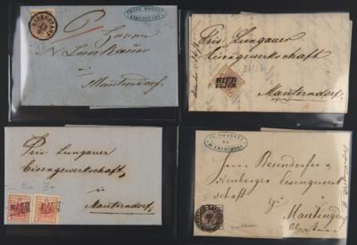 Poststück - Österr. Ausg. 1850 - reichh. Partie - Briefmarken
