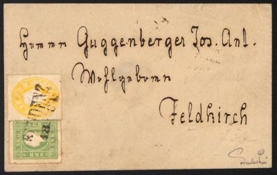 Poststück - Österr. Ausg. 1858 -   MISCHFRANKATUR - Francobolli e cartoline