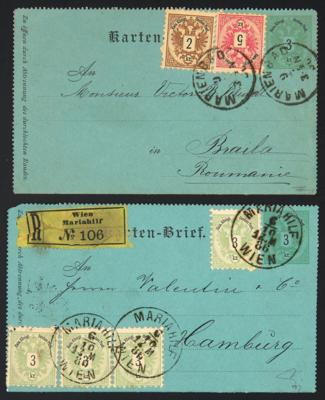 Poststück - Österr. Ausg. 1883 - 3 Kreuzer - Známky a pohlednice