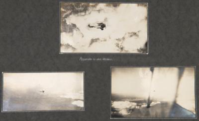 Poststück - Österr. Feldpost WK I - Privates Fotoalbum mit eingeklebten Fotos eines Fliegers aus dem WK I, - Stamps and postcards