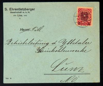 Poststück - Österr. Nr. 317yb (4 Kr. Freimarkenausg. 1920/21 in - Francobolli e cartoline