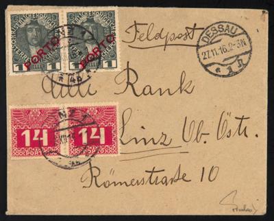 Poststück - Österr. - Portom. - Nr. 39z - Briefmarken
