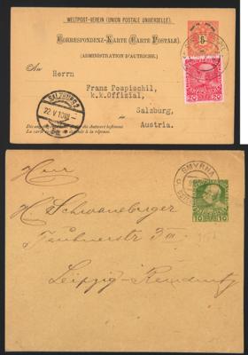 Poststück - Partie Belege Österr. Post in d. Levante frank. mit Ausg. 1908, - Briefmarken