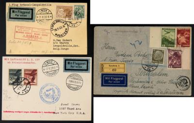 Poststück - Partie Flugpost Österr. I. Rep. ab ca. 1927, - Stamps and postcards