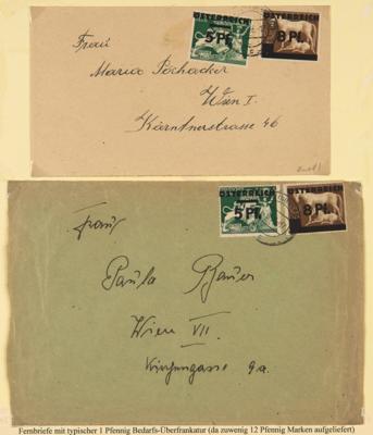 Poststück - Postalische Dokumentation Zwettl im Endkriegsjahr 1945 mit extrem seltenen Belegen, - Briefmarken