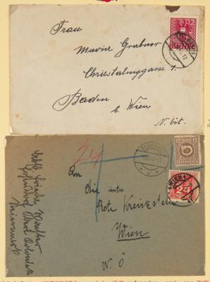Poststück - Steiermark 1945 Bedarfsbrief aus BREITENFELD a. d. RITTSCHEIN erst in Wien nach Baden expediert, - Briefmarken