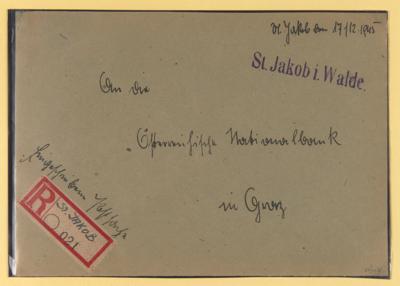 Poststück - Steiermark 1945 Einschreibebrief - Briefmarken
