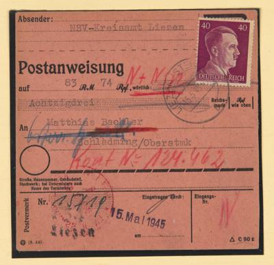 Poststück - Steiermark Niemandsland - Známky a pohlednice