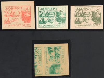 (*) - D.Reich 1944 - Lokale Post im Ghetto Lodz - Litzmannstadt Nr. I (auf bebildertem Papier, - Stamps