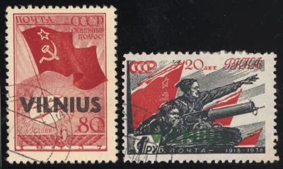 .gestempelt - D. Bes. WK II - Litauen -Wilna - Gebiet Nr. 17/18, - Stamps
