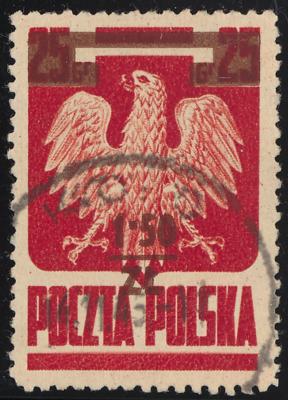 .gestempelt - Polen Nr. 409a karmin Form II Feld72 Type 1, - Briefmarken