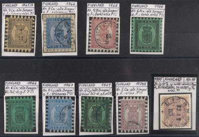 .gestempelt/** - Sammlung Finnland ca. 1865/2003 u.a. mit Nr. 56 UNGEZÄHNT ** mit Fotoattest Witschi, - Stamps