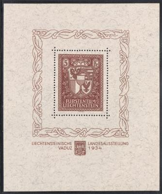 * - Liechtenstein Block Nr. 1 - Marke **, - Stamps