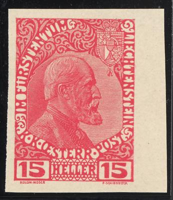 ** - Liechtenstein Nr. IB (nicht verausgabter Wert Fürst Johann II 1917 zu 15 Heller ungez.), - Briefmarken